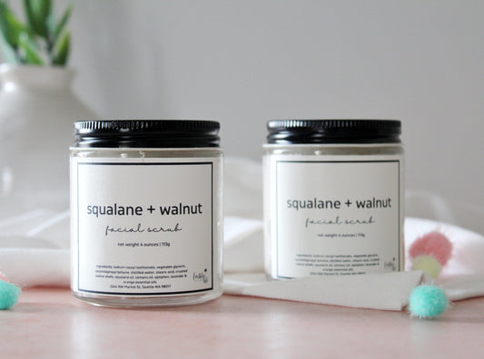 Squalane Oil and Walnut Facial Cleanser